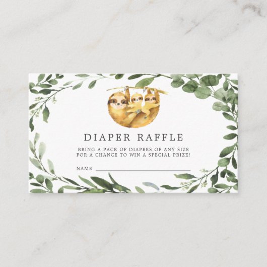 Kaart met twee sleuven voor luer Baby shower (Voorkant)