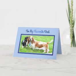 Kaart met Vaderdag/Basset Hounds & Stropdas