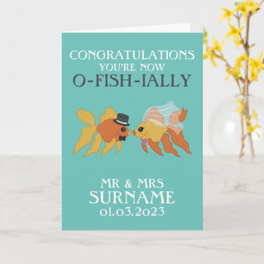 Kaart met  van het gewaardeerde huwelijk (Gele Bloem)