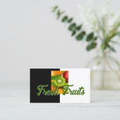 Kaart met vers fruitthema voor lokale voedingsbars visitekaartje (Staand voorkant)
