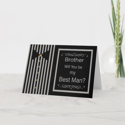 Kaart met verzoek om broer als getuige (Voorkant)