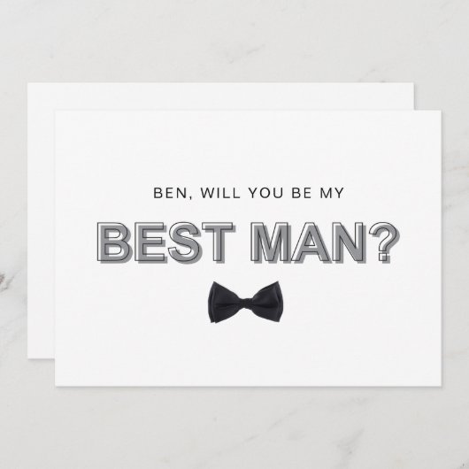 Kaart met vet omlijnde tekst voor het vragen van d (Voorkant / Achterkant)