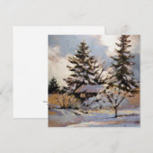 Kaart met vierkante platte notities (Voorkant / Achterkant)