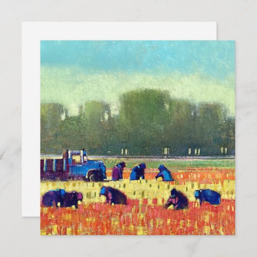 Kaart met vierkante platte notities (Voorkant / Achterkant)