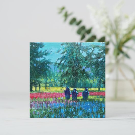 Kaart met vierkante platte notities (Staand voorkant)