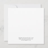 Kaart met vierkante platte notities (Achterkant)