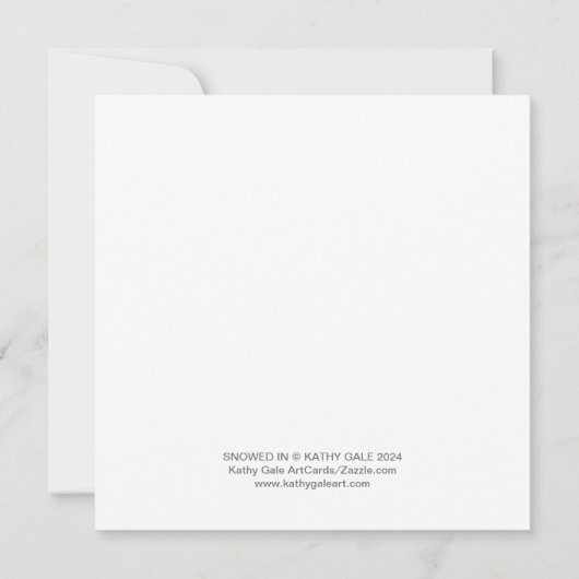 Kaart met vierkante platte notities (Achterkant)