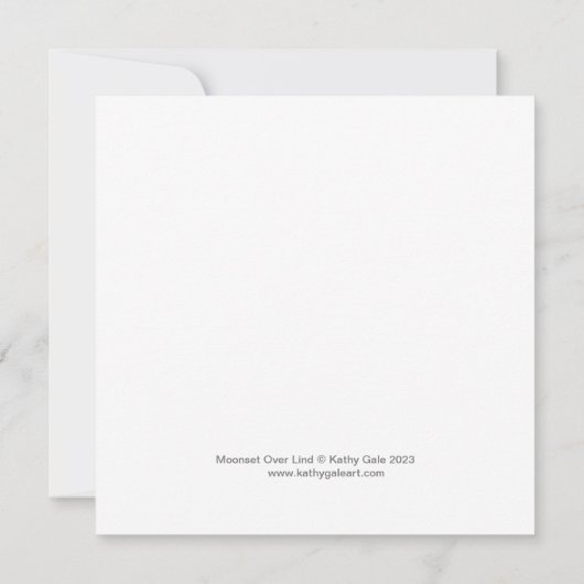 Kaart met vierkante platte notities (Achterkant)