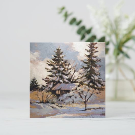 Kaart met vierkante platte notities (Staand voorkant)