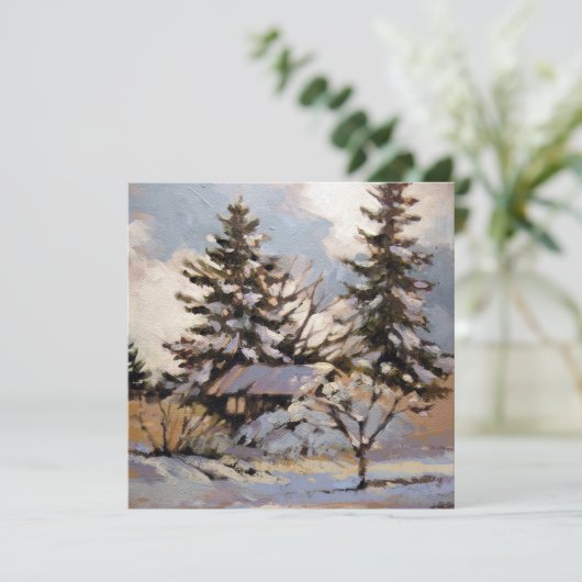 Kaart met vierkante platte notities (Staand voorkant)