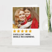 Kaart met vijf sterren voor excellente moeder (Voorkant)