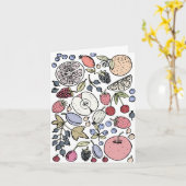 Kaart met vintage fruit thema (Gele Bloem)