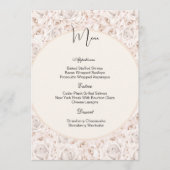 Kaart met Vintage Witte Rozen Menu (Voorkant)