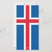 Kaart met vlag van IJsland, Prettige Feestdagen (Achterkant)