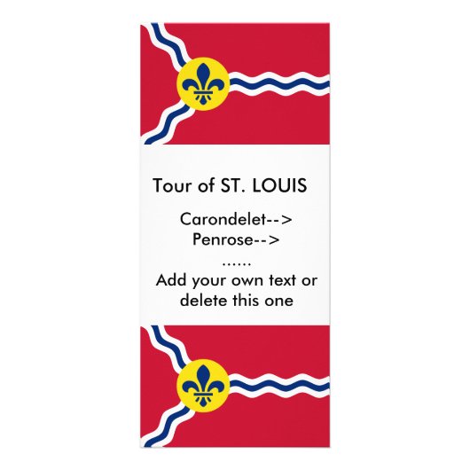 Kaart met vlag van St. Louis, Missouri (Voorkant)