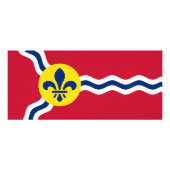 Kaart met vlag van St. Louis, Missouri (Achterkant)