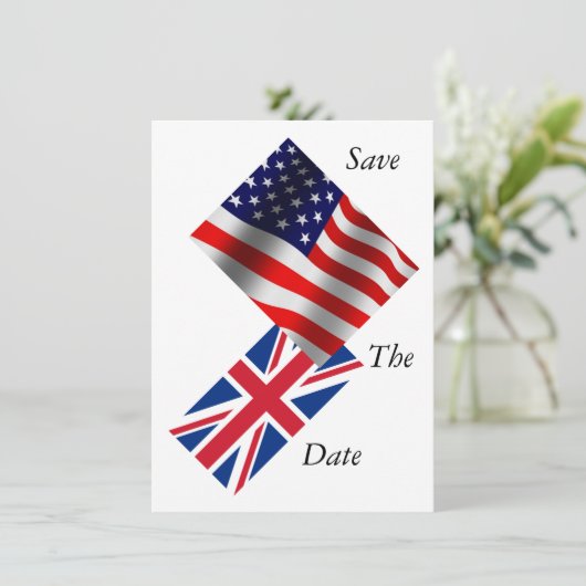 Kaart met vlaggen (Staand voorkant)