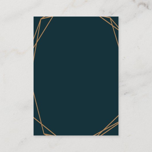 Kaart met vlakke geometrische huwelijkscadeaus (Achterkant)