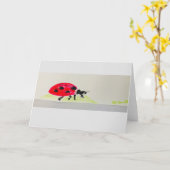 Kaart met waterverf van Reuzenlieveheersbeestje! (Gele Bloem)