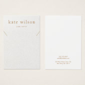 Kaart met wit leder (afbeelding) Ketting (Voorkant /achterkant)