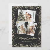 Kaart met witte mousserende zwarte en witte foto's (Voorkant)