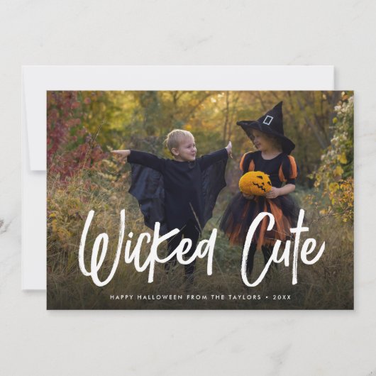 Kaart met Wschad Cute Halloween-fotokaart (Voorkant)