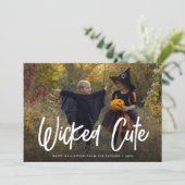 Kaart met Wschad Cute Halloween-fotokaart (Staand voorkant)
