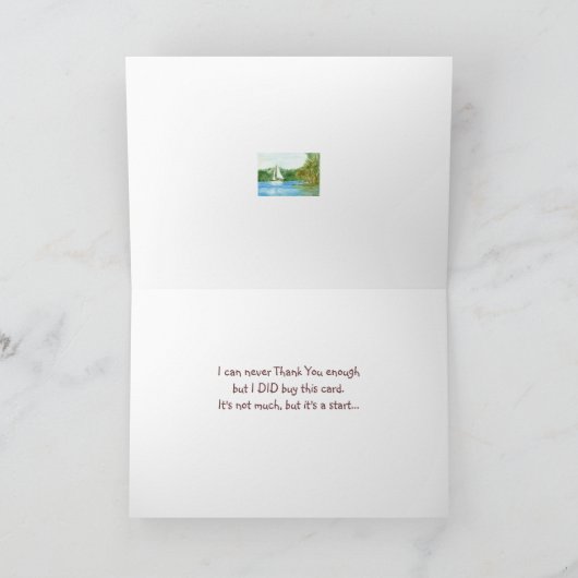 Kaart met zeilboot (Binnen)