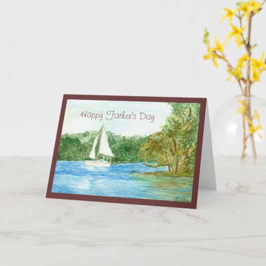 Kaart met zeilboot (Gele Bloem)