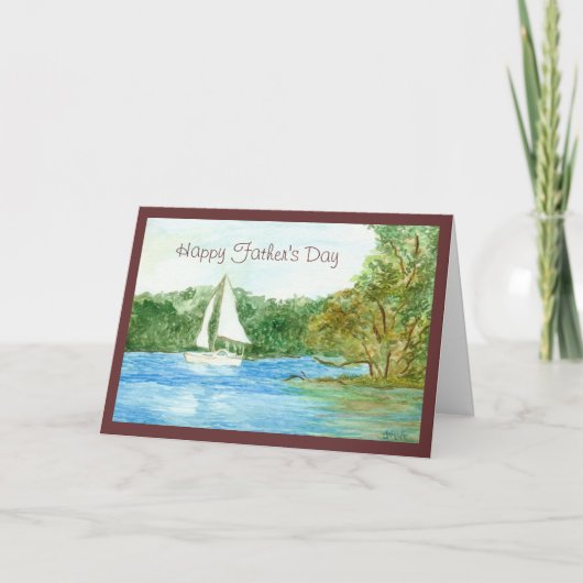 Kaart met zeilboot (Voorkant)