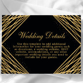 Kaart met zwarte en goudgeometrische weddenschappe