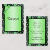 Kaart met zwarte en Limoen Polka Dots Enclosure (Voorkant / Achterkant)