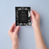 Kaart met zwarte en witte Floral — Gegevens | Begr (Hand)