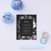 Kaart met zwarte en witte Floral — Gegevens | Begr (Enkel)