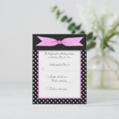 Kaart met zwarte en witte pokadots en zestien antw (Staand voorkant)