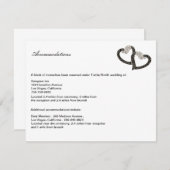 Kaart met zwarte & witte ruithartbehuizing (Voorkant / Achterkant)