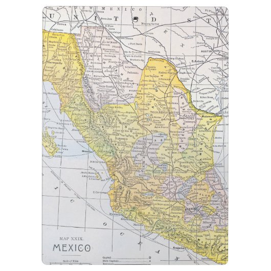 KAART: MEXICO KLEMBORD (Achterkant)