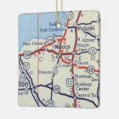  kaart Mexico NY Keramisch Ornament (Links)