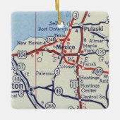  kaart Mexico NY Keramisch Ornament (Voorkant)