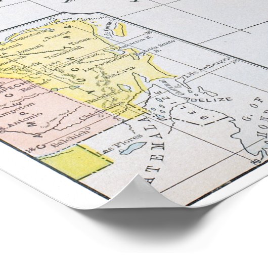 KAART: MEXICO POSTER (Hoek)