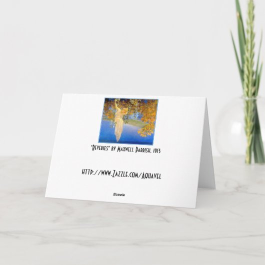 Kaart: "Mijmerijen" - langs - Maxwell Parrish Feestdagen Kaart (Achterkant)