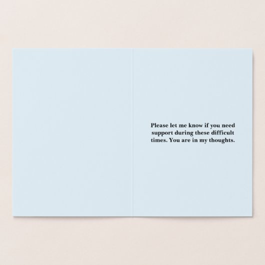 Kaart "Mijn condoleances..." (Binnen)