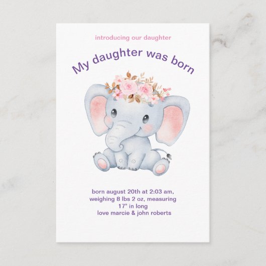 Kaart Mijn mooie dochter Verjaardag (Voorkant)