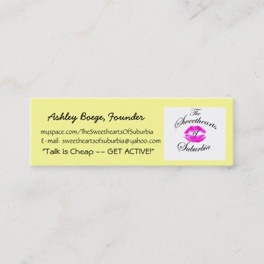 Kaart Mini Visitekaartje (Voorkant)