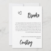 Kaart minimalistisch fotobriefvormig voorstel (Achterkant)