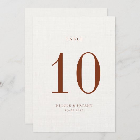 Kaart minimalistisch weddenschap (Voorkant / Achterkant)