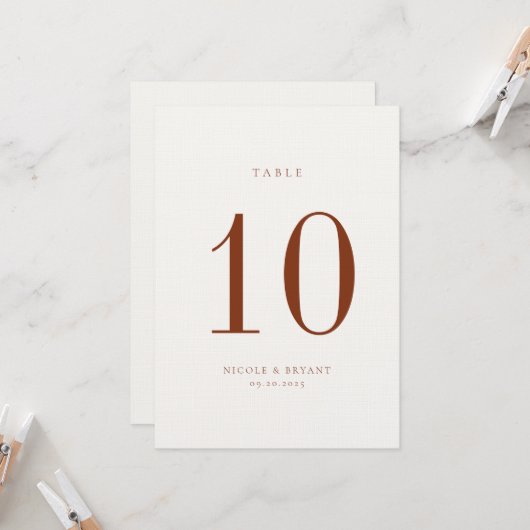 Kaart minimalistisch weddenschap (Voorkant / Achterkant in situ)