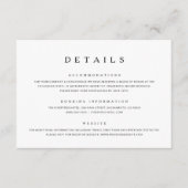 Kaart Minimalistische bruiloft met details over br (Voorkant)