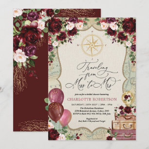 kaart Miss naar Mrs Travel Vrijgezellenfeest