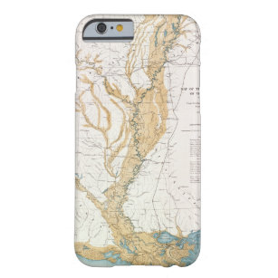 KAART: MISSISSIPPI RIVER, 1861 BARELY THERE iPhone 6 HOESJE